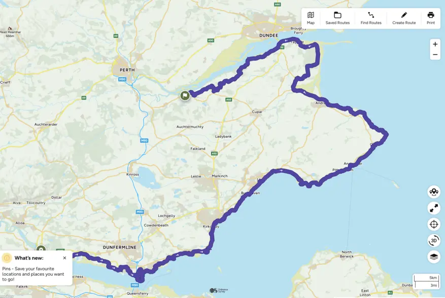 Fife Coastal Path Route